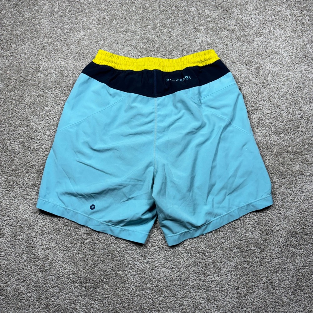 Birddogs Mens Gym Shorts Size S Light Blue Lined Activewear Colorblock 6 Inseam